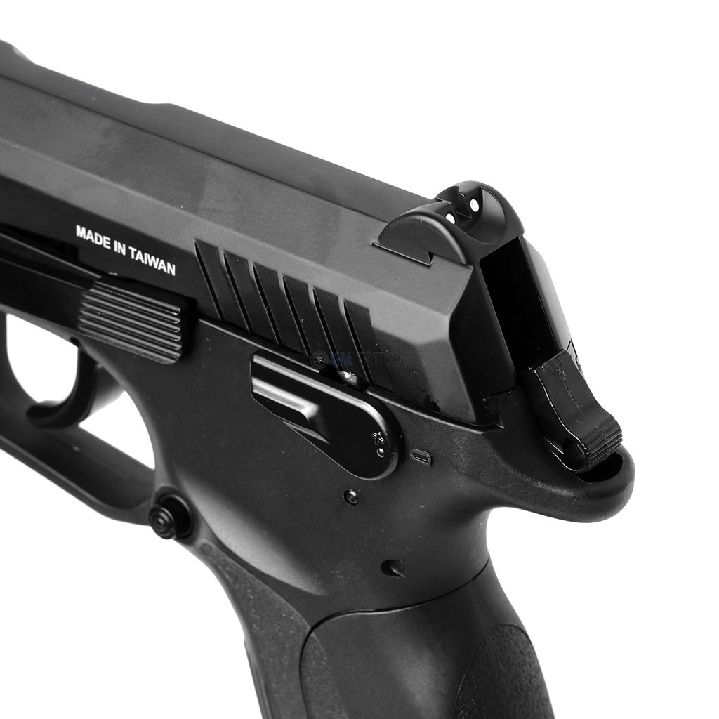 Imagem 4 de 4 de Revólver Pressão M701 Co2 Preto Full Metal 4.5mm Completo